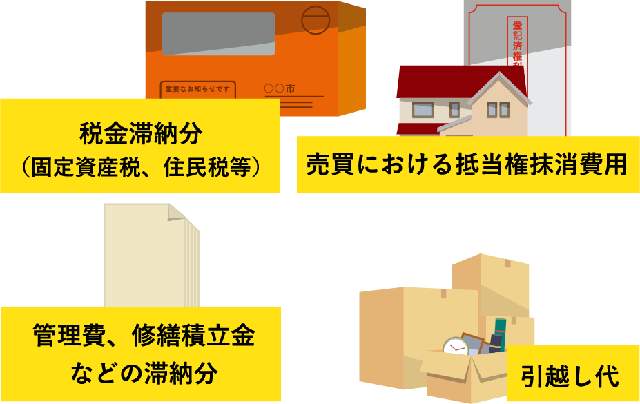 任意売却で清算することができる費用